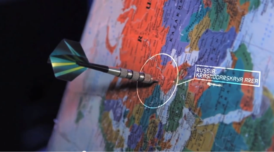 map with dart in it