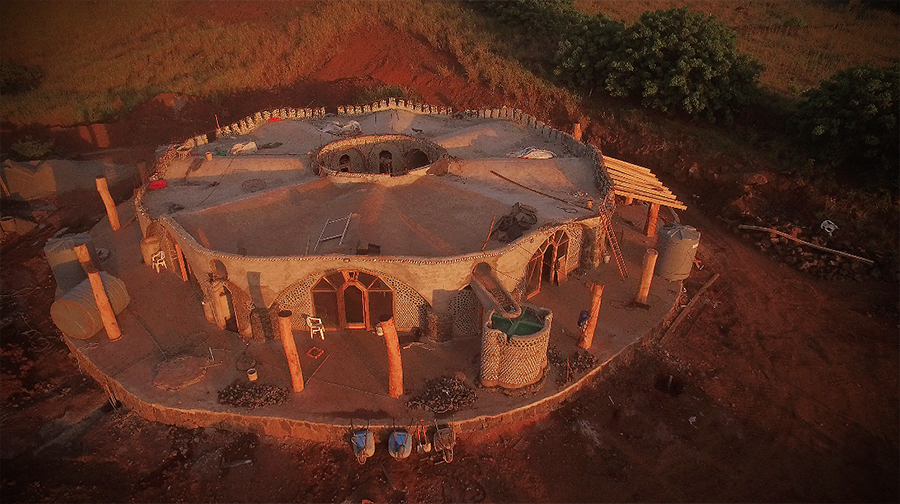 earthship music school on easter island