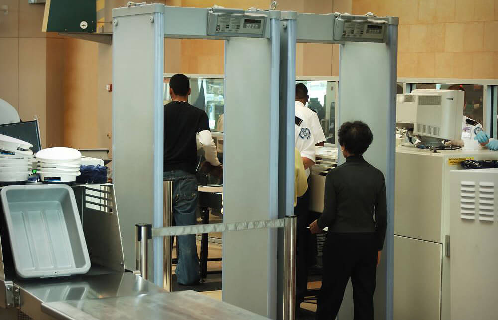 airport security travel metal detector