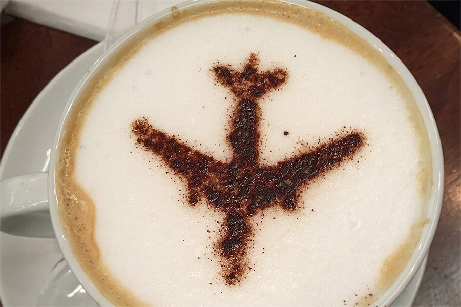 coffee cup with a heart in it