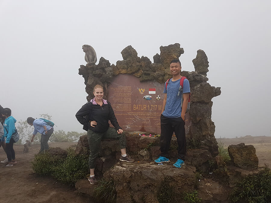 two people at Batur Volcano Indonesia
