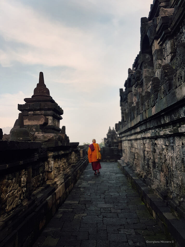Borobudur Monk Circumambulating