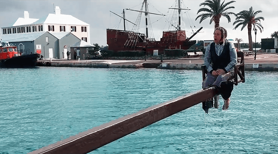 dunk a woman bermuda reenactment