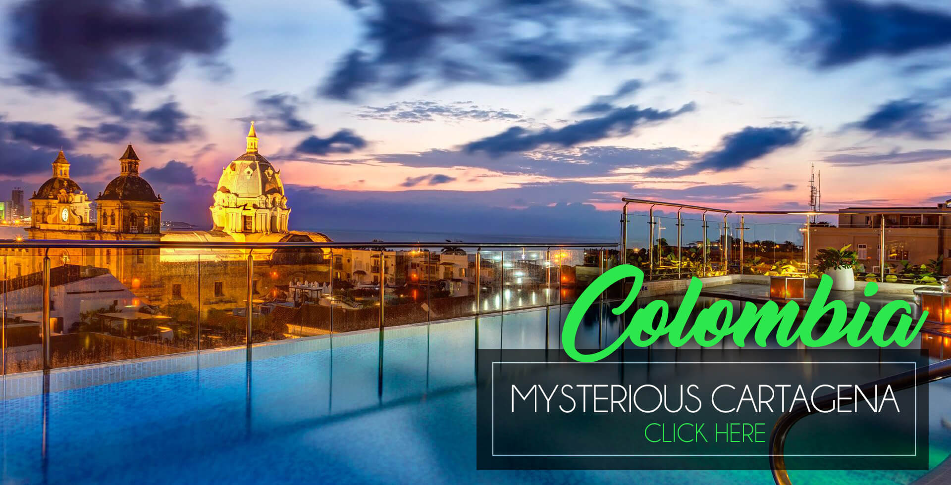 cartagena Colombia sunset by the pool